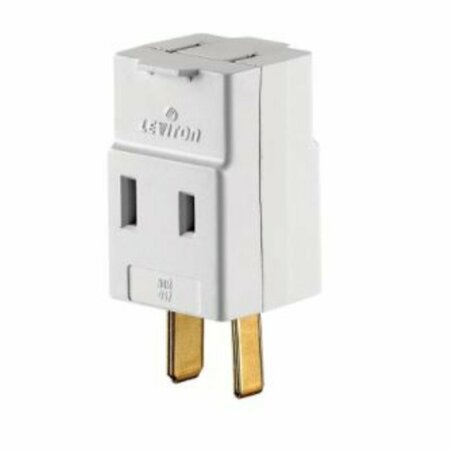 LEVITON OUTLET ADAPTER 1-15R WHT C22-00531-00W